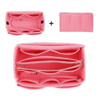 HHYUKIMI-organizador de maquillaje, bolsa con inserción de fieltro para bolso, bolso interior de viaje, cosmético portátil, apto para varias marcas de bolsos - details 3