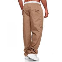 Pantalones casuales sueltos rectos con múltiples bolsillos para hombre, pantalones - details 10