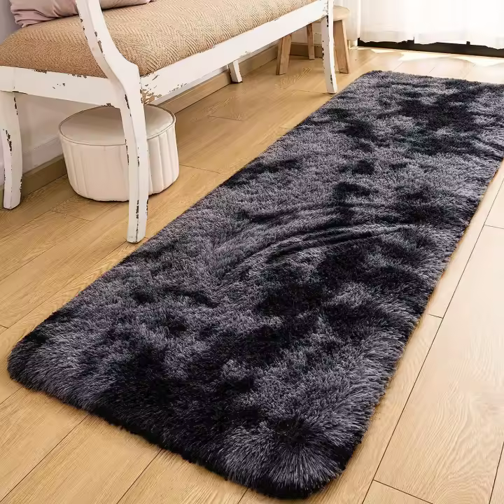 1 Alfombra De Lujo Para Área De Pelusa, Alfombras Rectangulares De Felpa Modernas, Lavables A Máquina - 1