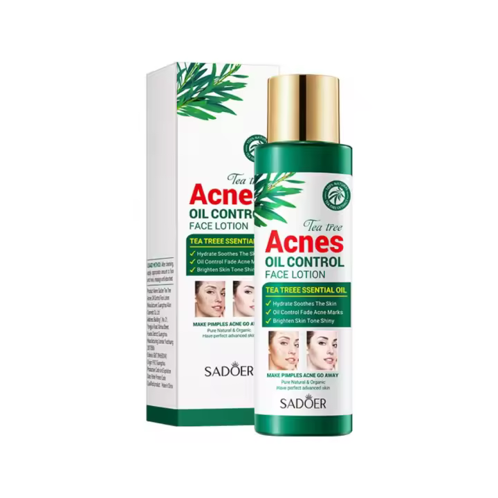 Loción para el acné del árbol del té, cuidado facial antiacné, crema hidratante de día y de noche para mujeres y hombres - 1