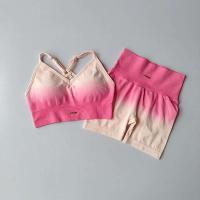 Conjunto de ejercicio de espalda degenerativa para mujer, sujetador deportivo para correr, ropa ajustada, Tre de 2 UDS, pantalones, contraste, yoga, Fierss, - details 6