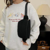 Cintura de felpa de invierno para mujer, bolso de cinturón para teléfono de estilo de diseñador de hombro informal Unisex - details 15