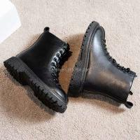 Nuevas botas planas de invierno a la moda con tobillo alto, zapatos deportivos de cuero para exteriores para niñas, zapatos baratos americanos de marca para niños - details 1