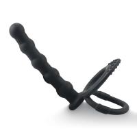 Leten Juguetes Dildo de Masaje Prostalítico de Silicona con Anillo Doble para Mujeres y Parejas - details 4