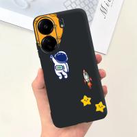Funda trasera para Xiaomi Poco C65, cubierta suave de silicona líquida mate con estampado de dibujos animados de flores, protección a prueba de golpes - details 22