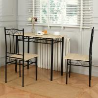 Juego de Comedor de Madera Veteada y Sillas Mesa y Sillas de Metal para Comedor, Cocina y Sala de Estar - details 13