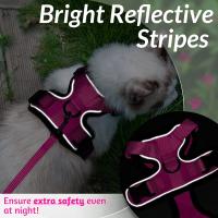 ATUBAN Cat Harness and Leash Set Stylish Escape Proof Cat Vest Harness Adjustable Breathable Pet Harness with Reflective Trim - details 8