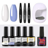 ROSALIND-Juego de manicura de Gel UV, herramientas con removedor rápido mágico, aceite para el cuidado de las uñas, Base mate, Kits de capa superior, 15ML - details 0