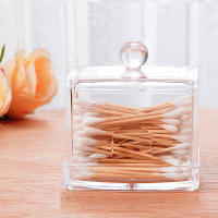 Recipiente de Almacenamiento de Bolas de Algodón con Tapa de Gran Capacidad en Acrílico Transparente para Baño Organizador de Maquillaje Dispensador - details 1
