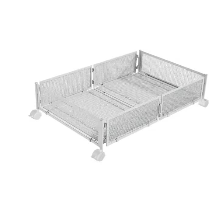 Contenedores de almacenamiento debajo de la cama de gran capacidad, edredón de Metal plegable, contenedores de almacenamiento de ropa con ruedas, ahorro de espacio - 1