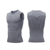 Chaleco deportivo para hombre, prenda de secado rápido, transpirable, cruzado, tipo delgado, sin mangas, ajustado, elástico, entrenamiento, Verano - details 18