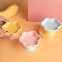 Cuenco de cerámica antivuelco para gatos, cuenco antideslizante antivómitos para mascotas, cuenco de pie alto, bonito con diseño de flores, alimentador para beber y comer para mascotas - details 15