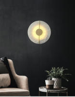 Tomaxin Lámpara de Pared de Mármol 20CM Luz Nocturna de 3W Diseño Sencillo y Natural - details 4