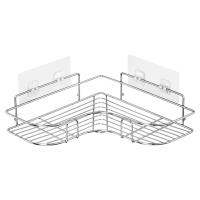 Estante de ducha de esquina, organizador de estantes de ducha con pegatinas de doble broca de 2 piezas para baño, dormitorio y cocina - details 7