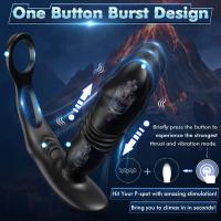 Masajeador Prostatico Dildo Enchufe Anal para Hombres 12 Vibraciones 3 Pulsores Control APP - details 2