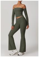 Pantalones de Yoga de Cintura Alta para Mujeres Ajuste Ajustado, Levantamiento de Cadera, Estilo Plumedo Ideal para Yoga y Fitness Material de Nylon - details 12