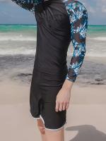 Traje De Baño Para Hombres, Ajustado Y De Secado Rápido, Traje De Buceo De Manga Larga + Pantalones Cortos Activos + Leggings - details 2