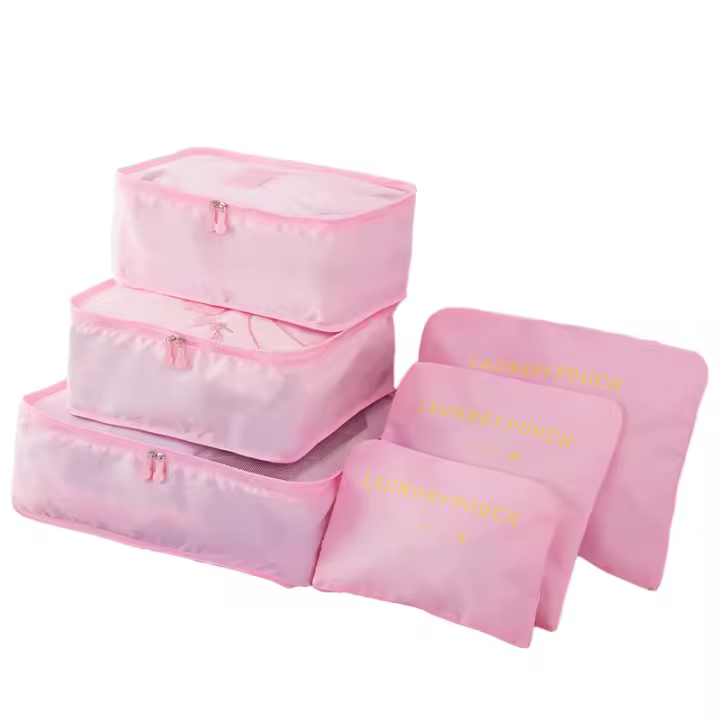 Bolsas organizadoras para maletas, 6 piezas, impermeables, incluye cubos de embalaje, 3 bolsas de compresión - 1