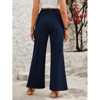 Pantalones sueltos y cómodos de pierna recta, pantalones de mujer con cintura elástica para - details 25