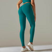 Leggings push-up sin costuras para mujer, pantalones elásticos de cintura alta para entrenamiento, correr, yoga, gimnasio - details 29