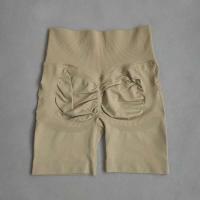 Yoga mujeres sin costuras gimnasio entrenamiento cintura alta Push Up Fiess deportes ciclismo pantalones cortos - details 9