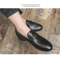 Sapatos Pakaian Zapatos de cuero negro Nueva moda Diseño italiano de alta calidad Vestido + zapatos clásicos para hombres - details 6