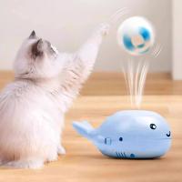 Juguete de Gato Eléctrico Flotante en Forma de Ballena Función Doble, Ventilador, Portátil, Certificado 3C - details 7