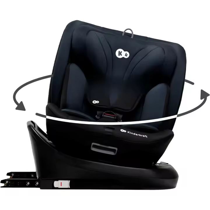 Asiento de coche ajustable para niños I-SIZE 40-150 cm Isofix Asiento de bebé para coche Negro - 1