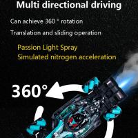 coche acrobático teledirigido  juguete de carreras de alta velocidad, 2,4G, inducción de gestos de carreras de Fórmula - details 8