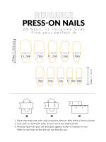 24 Piezas De Uñas Postizas Cortas Cuadradas Estilo Francés Con Flores + 1 Pegamento + 1 Lija Para Uñas - details 39