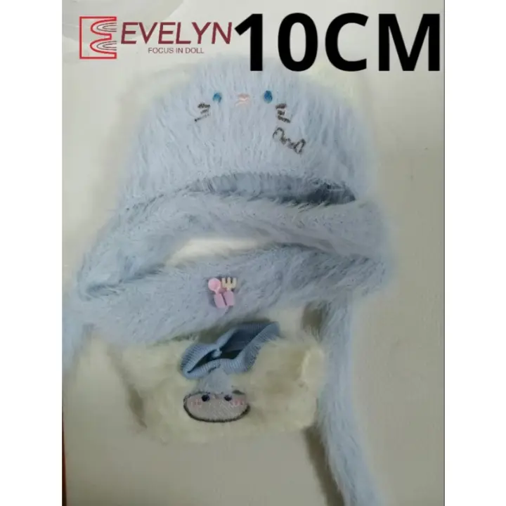 Evelyn Lovely Clothes-suéter, bufanda, sombrero para muñeca de algodón de 10CM, accesorios, juego de vestir, gorro suave de felpa, ropa Love and Deepspace - 1