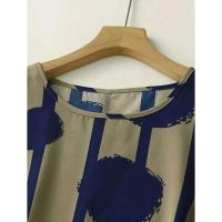 Ropa holgada de verano para mujer, vestidos bohemios, nuevo jersey de manga corta con estampado de cadena y cuello redondo a la moda para noche - details 8