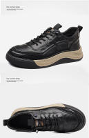 Zapatillas Deportivas de Moda para Hombres de Alta Gama Zapatos Versátiles de Cuero con Estilo Casual - details 17