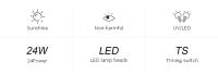 Lámpara de Secado de Uñas KADS 24W Rosa UV LED 15 LEDs Móvil Conectable Máquina de Manicura Profesional para Terapia de Gel - details 1
