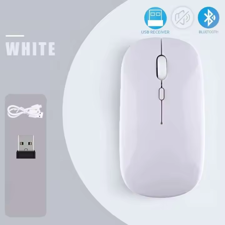 Ratón Inalámbrico Ultra-Delgado 5.0 Bluetooth Adecuado para Tablets, Laptops Carga Recargable - 1