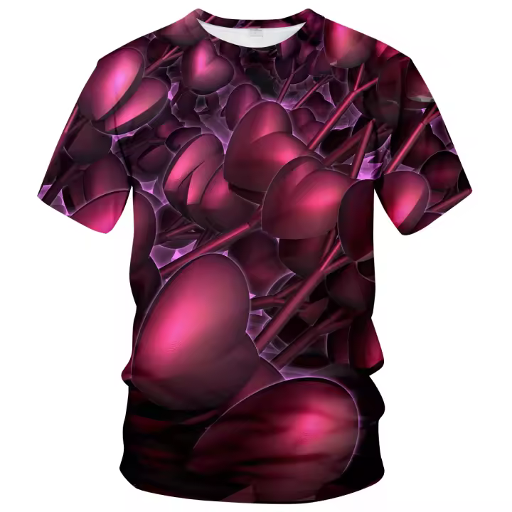 Camiseta Casual de Manga Corta con Estampado en 3D Unisex Poliéster Para Primavera/Verano - 1