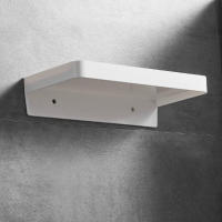 Soporte de papel para baño montado en la pared, estante multifunción sin perforaciones, bandeja para teléfono, cesta de ducha de plástico para baño - details 8
