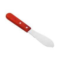 Cubiertos con mango de madera, espátula para mantequilla de acero inoxidable, raspador de crema, accesorios de cocina, herramientas para queso - details 0