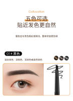 Lápiz de Cejas Doble Extremo Impermeable Duradero, Sin Desfloración, Rotativo - details 8