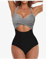 Nueva bolsa suave de una pieza traje de baño cruzado bikini con tirantes en la espalda traje de baño ajustado - details 13