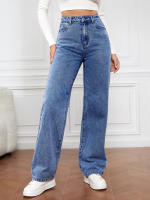 Pantalones vaqueros elásticos lavados para mujer, jeans de pierna recta, moda - details 8