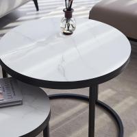 Conjunto de Mesa de Centro Redondo de Madera Tables de Café y Té-Claro - details 46