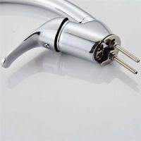 Grifo de latón, grifo mezclador de fregadero de cocina con caño giratorio de un solo mango frío y caliente, grifos de lavabo - details 9