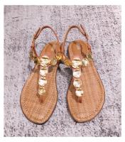 Zapatillas de Playa de Moda para Mujer Pisa Romana de Piel de Oveja Versión de Oro - details 17