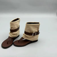 Botas de espina de pescado con punta abierta, botas cortas que aumentan la altura interior, hebilla de cinturón, primavera y verano, nuevas botas de pantalón, dos usan botas geniales - details 0