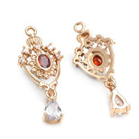 Colgante de Corona de Oro de 18K Forma de Gota de Diamante Falso Joyería DIY Relojes Gafas de Sol - details 2