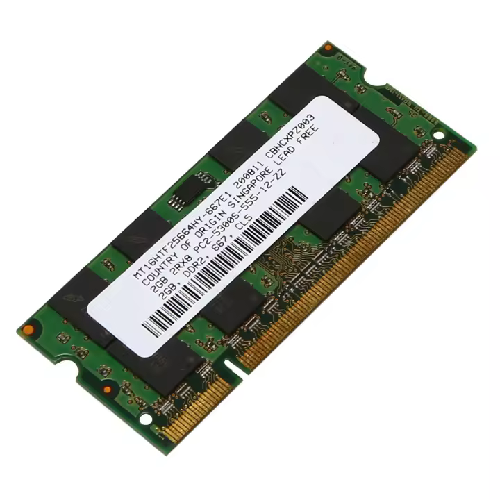 Memoria RAM DDR2 de 2GB para ordenador portátil, 667Mhz, PC2 5300, 1,8 V, 200 Pines, SODIMM, para Intel y AMD - 1