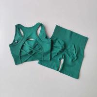 Conjunto de Yoga sin Costuras de Alta Cintura Sexy Sports Bra Pantalones de Gimnasio - details 1