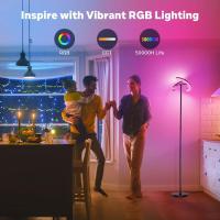 Lámpara de Pie LED Regulable, Lampara de Pie Salon con Distancia & Táctil, 4 Temperaturas de Color, 1300LM, Lámpara de Lectura Moderna para Salón, Dormitorio y Oficina, 20W, Negra - details 11
