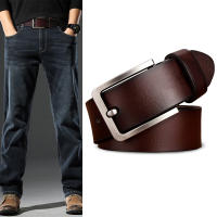 Cinturón de cuero genuino para hombre, hebilla retro, cinturón de piel de vaca versátil, 125 cm, regalo para hombre - details 8